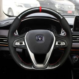 DIY Custom hand-stitched leather car steering wheel cover For Changan CS85 EADO DT cs75287s