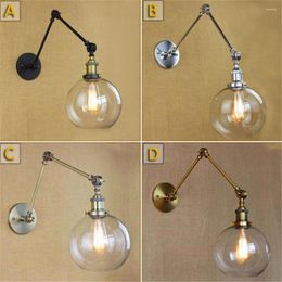 Wall Lamp Light Vintage Industrial Glass Sconce Various Finishes Retro Edison Bulbs Sconces Espelho Parede Nordic Luze