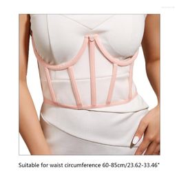 Belts Elastic Underbust Corset With Pearl Chain Woman Curved Waist Shaper Modelling Strap Slimming Belt Girls