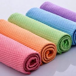 dhl Soft Microfiber Cleaning Towel Absorbable Glass Kitchen Cleaning Cloth Wipes Table Window Car Dish Towel Rag