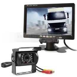 DC12V-24V Reversing System 7 inch TFT LCD Car Monitor IR Night Vision Rear View CCD Camera Remote Control289K