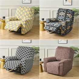 Chair Covers Geometric Printed Recliner Sofa Cover Elastic Chair Covers Spandex Lounge Single Sofa Seat Slipcover Living Room Armchair Cover 230727