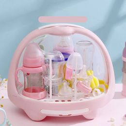 Other Baby Feeding Bottle Drying Rack Cute Style Drainer Shelf Racks Pink Cleaning Fryer Pacifier Cup Holder 230727