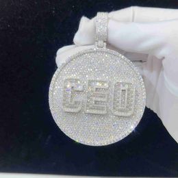 factory directly silver 925 jewelry diamond vvs moissanite gemstone hip hop pendant