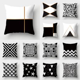 Cushion Decorative Pillow 45 45cm Geometric Print Polyester Decorative Sofa Cushions Covers Soft Pillowcase Home Decor Cushion Cover 230727