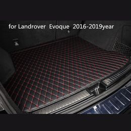 Custom anti-skid leather car trunk mat floor mat suitable for Landrover Evoque 2016-2019year car anti-skid mat268A