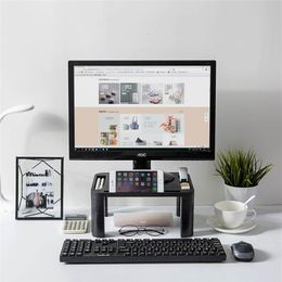 1PC Adjustable Home Office Desktop Monitor Stand Self Assembly LCD TV Laptop Rack Computer Screen Riser Shelf Y200429252Q