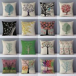 Cushion Decorative Pillow Wholesale plants life trees printed Cosy cushion for couch seat back cushions home decorative pillows 45x45cm without core MYJG 230727