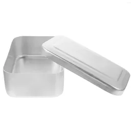 Dinnerware Sets Portable Fruit Container To- Go Metal Bento Box Kids Jar Lid Lunch Stainless Steel Vegetarian