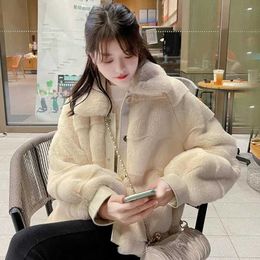 Women's Fur Faux Fur Imitation Mink Coat For Women New Autumn Winter Thick Short Faux Fur Coat Ladies Fashion Loose Soft Plush Jacket Warm Outwear HKD230727