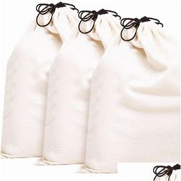 Storage Bags Cotton Breathable Dstring Bag Dust Ers Large Cloth Pouch String For Handbags Drop Delivery Home Garden Housekee Organizat Otnik