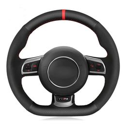 Alcantara Car Steering Wheel Cover For Audi tt 2008 A5 A7 RS7 S7 SQ5 S6 S5 RS5 S4 RS4 RS3 2012-2018 Leather Car Accessories269W
