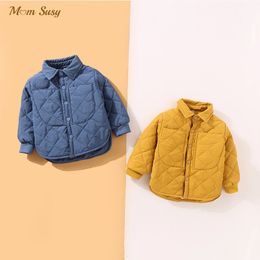 Jackets Baby Boy Girl Cotton Padded Jacket Infant Toddler Child Warm Shirt Coat Kid Thick Outfit Autumn Spring Winter Baby Clothes 18Y 230728