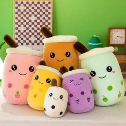 Anime Stuffed Animal Plush Fruit Milk Tea Cup Toys Doll Children's Playmate Home Decoration Boys Girls Birthday Children's Day Christmas 25cm