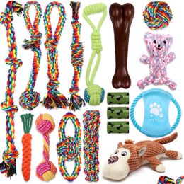 Dog Toys Chews Chew For Aggressive Chewers Puppy Teething Rope Tug Of War Drop Delivery 2022 Packing2010 Amzqo Home Garden Pet Supp Dhtnc