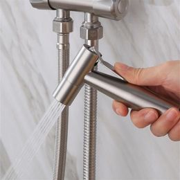 Bath Accessory Set Handheld Toilet Bidet Sprayer Kit Stainless Steel Hand Faucet For Bathroom Shower Head Self Cleaning284g