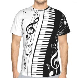 Men's T Shirts Minimalistic Piano Keys Polyester 3D Print Music Pattern Art Shirt Sports Quick-drying Clothes T-Shirt Street Tees