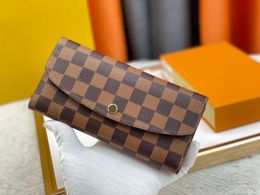 Wallets 2023 Fashion Designer Wallets S Mens Womens Leather Bags High Quality Classic Letters Key Coin Purse Original Box Plaid Card Holder 5A M60136