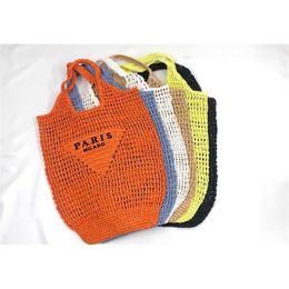 2023 Spring/Summer New Woven Bag Fashion Crochet Handbag Large Capacity Photography Holiday Shopping Bag Straw Woven Bag