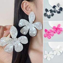 Dangle Earrings 2023 Exaggerate Woman Elegant Artistic Flower Acrylic Large Accessories Jewelry For Women