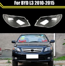 Car Headlamps Cover Transparent Lampshades Lamp Shell Headlight Lens Covers Styling For BYD L3 2010-2015