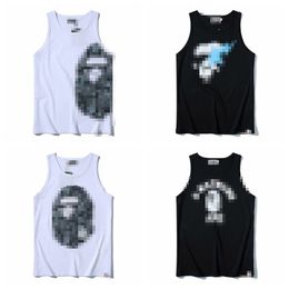 A Bathing Ape Shirt Summer White New Men's Casual Starry Sky Luminous Vest Bathing Ape T-Shirts White