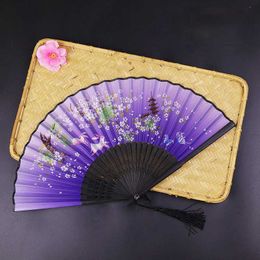 Chinese Style Products Vintage Style Chinese Fan Craft Gift Hand Fans Wedding Dance Party Manual Fan Girl Women Photo Props Home Decoration Folding fan