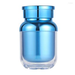 Storage Bottles Empty Can Electroplating Tablet Pills Bottle 120ML Plastic Container For Solid Liquid Powder Vitamin