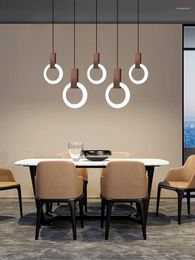 Pendant Lamps Nordic Bedside Circular Small Chandelier Modern And Minimalist Restaurant Fashionable Bar Study Light