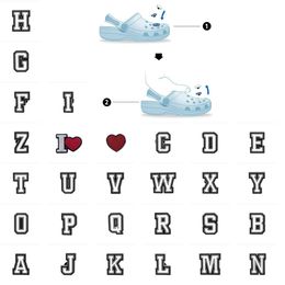 Shoe Parts Accessories Pattern Charms Shoes Slippers Decoration For Cross Black Letters Charm Clog Drop Delivery Oth3E
