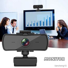 Webcams 2K Computer Web Camera with Microphone Rotatable Webcam Video Camera for Desktop Computer Video Camera R230728