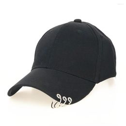 Visors Hip Hop Women's Baseball Cap With Ring Circle Snapback Hats For Men Women Unisex Dad Hat Adjustable Kpop Korean Style Gorra