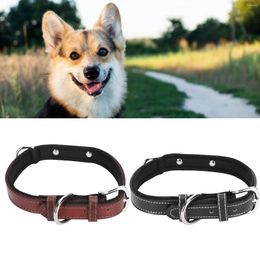 Dog Collars Pu Leather Adjustable Collar Nameplate Engraving Personalised Clip Buckle Pet For Small Medium Dogs Chihuahua