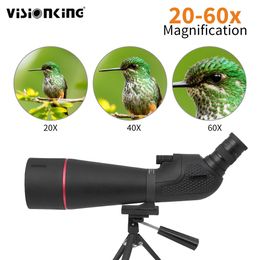 Visionking 20-60x80 Telescope Spotting Scope Monoculars Powerful Monocular Bak4 FMC Waterproof With Tripod Camping Observation telescope