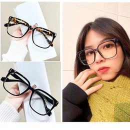 Sunglasses 1PC Girls Anti-blue Light Glasses Square Frame Women Flat Mirror Cute Decorative