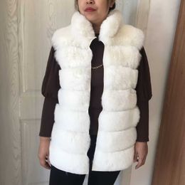 Women's Fur Faux Fur 2023 new fur vest women's autumn and winter faux fur vest plus stand collar Imitation furry artificial fur fashion coat HKD230727