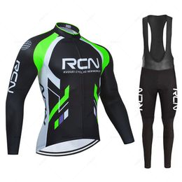 Cycling Jersey Sets RCN Pro Team Set Long Sleeve Mountain Bike Clothes Wear Men Racing Bicycle Clothing Ropa Maillot Ciclismo 230728