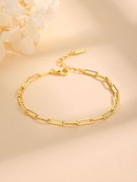 2023 European and American new S925 sterling silver niche design versatile, fashionable, and simple chain clasp bracelet