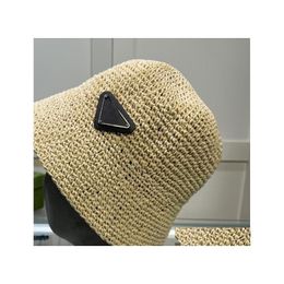 Visors Women Designer Bucket Hat 2023 Summer St Handmade Crochet Hats Luxury Fisherman Sun Beach Beanies Caps Fashion Knit Drop Deli Otopn