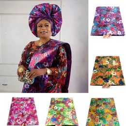 Fabric and Sewing African Multi Colour Sego Headtie High Quality 020 2pcs Bag Headscarf Wrapper For Wedding Aso Ebi 230727