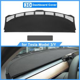 For Tesla Model 3 Y Dashboard Protection Cover Non-slip Sun Shade Dash Board Mats Nubuck Leather Sunshade Pads Car Interior Access2457