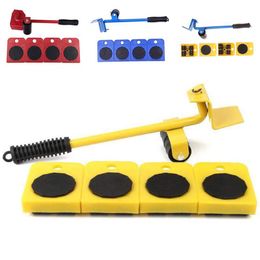 Professional Furniture Roller Move Tool Set Furniture Lifter Heavy Wheel Bar Mover Sliders Transporter Kit Trolley Save Power263Q