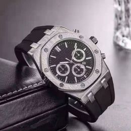 Relógios de pulso para homens 2023 novos relógios masculinos três agulhas relógio de quartzo alta qualidade marca de luxo designer relógio cinto de borracha moda Aude Montre de luxe