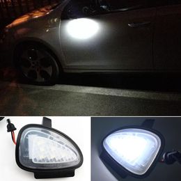 1 Pair Canbus Led Under Side Mirror Puddle Light Module For VW Golf MK6 6 MKVI C45 Cabriolet White Led Lamp2966