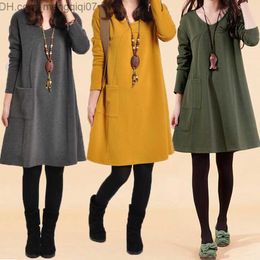 Maternity Dresses Pregnant women's clothing Autumn and winter cute V-neck solid Colour thick office uniform Pregnant women's clothing Z230728