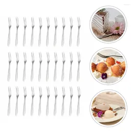 Dinnerware Sets 30 Pcs Cupcake Pick Bento Boxes Kids Sandwich Forks Mini Decorating Metal Dessert Salad