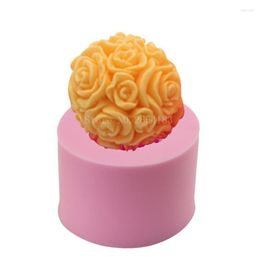 Baking Moulds Flower Rose Ball Lace Silicone Fondant Soap 3D Cake Mould Cupcake Jelly Candy Chocolate Decoration Tool FQ3077