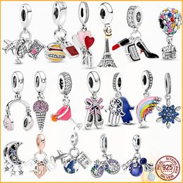 925 Sterling Silber Travel Series Hamburg High Heels Charm-Anhänger passend für Original-Pandora-Armband Damenschmuck DIY Geburtstagsgeschenk