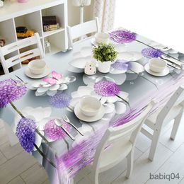 Table Cloth 3D Carved Flowers Pattern Tablecloth Waterproof Cloth Rectangular Wedding Decoration Dinning Table Cover Kitchen Home R230726