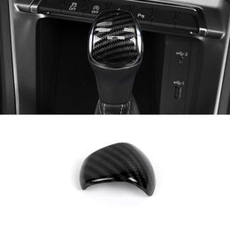 Car Accessories Gear Shift Knob Head Top Cap Cover Trim Sticker Frame ABS Carbon Interior Decoration for Audi Q3 F3 2018-2020292P